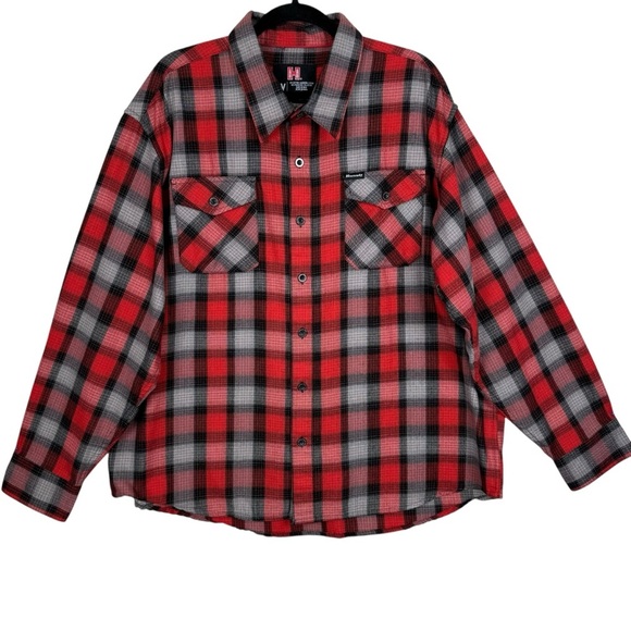 Hornady Men’s Red Plaid Flannel Rugged Hunting Outdoor Wear Shirt – Size XL - Picture 1 of 11